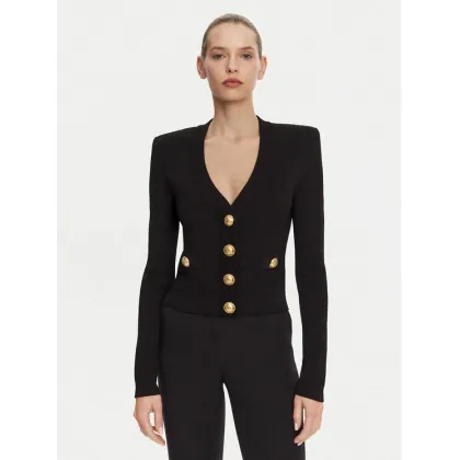 Zdjęcie Balmain Kardigan DF1KL007KB07 Czarny Regular Fit