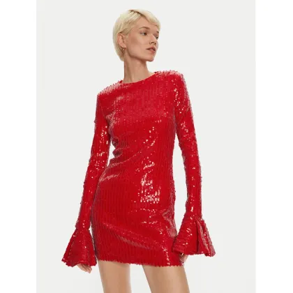 Zdjęcie ROTATE Sukienka koktajlowa Rositana 1131503017 Czerwony Slim Fit
