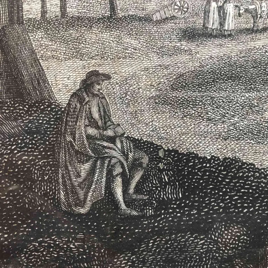 obrazek 2 Widok forów cesarskich. Piękna akwaforta wykonana w 1796 roku przez Francesco Morelli