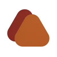 Zdjęcie Trójkątna skórzana podkładka pod szklankę w kolorze bursztynowym i bordowym