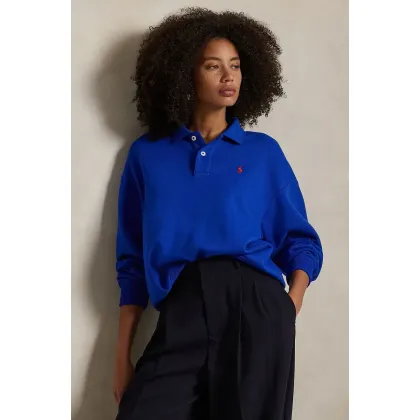 Zdjęcie Polo Ralph Lauren bluza damska kolor niebieski gładka 211947966