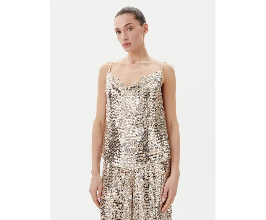 obrazek 1 Bruuns Bazaar Top Meria BBW4389 Srebrny Loose Fit