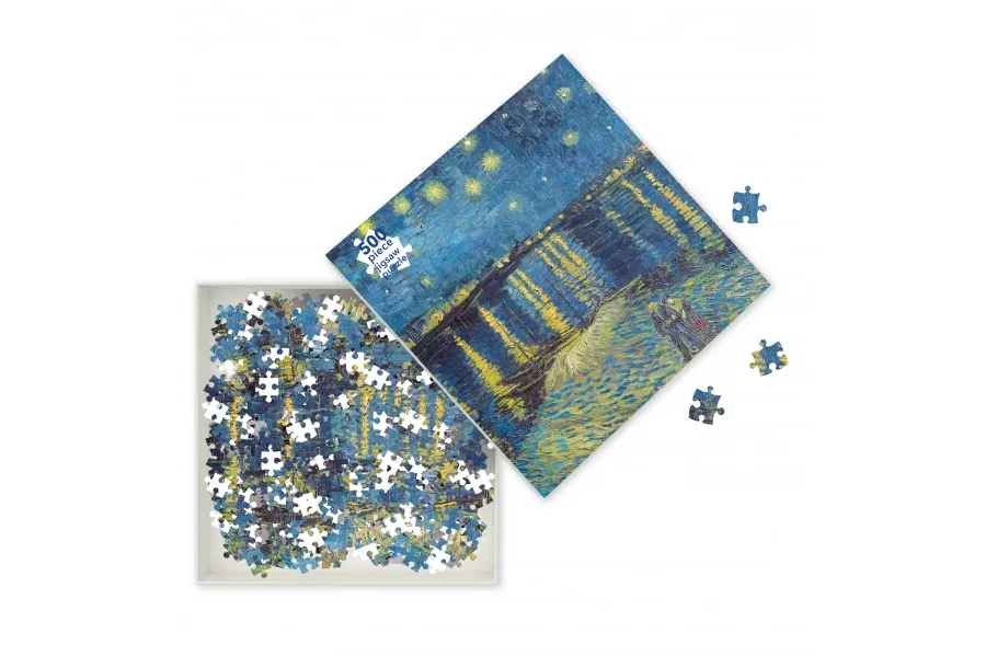 obrazek 2 Puzzle dla dorosłych Van Gogh: Gwiaździsta noc nad Rodanem (500 elementów) - Flame Tree Publishing