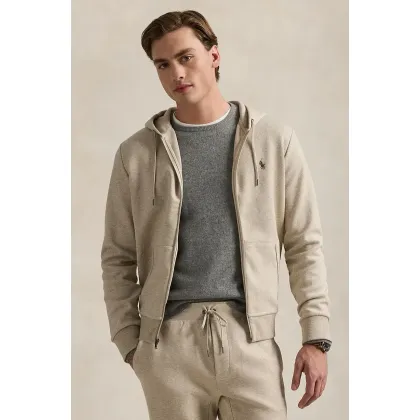 Zdjęcie Polo Ralph Lauren bluza męska kolor beżowy z kapturem gładka 710881517