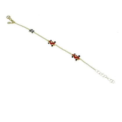 Zdjęcie Piękna chłopięca bransoletka z emaliowanym ferrari