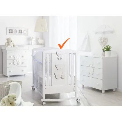 Zdjęcie Przepiękne białe łóżeczko niemowlęce - Italbaby