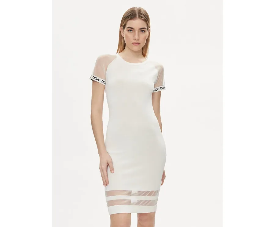 obrazek 1 Liu Jo Sukienka codzienna TA4223 MS36L Biały Slim Fit