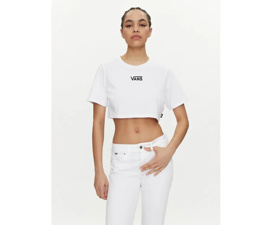 obrazek 1 Vans T-Shirt Flying V Crew Crop Ii VN000GFF Biały Regular Fit