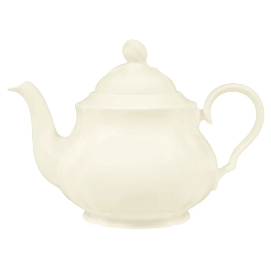 obrazek 1 Piękny porcelanowy czajnik do herbaty w kolorze kości słoniowej - Seltmann Weiden