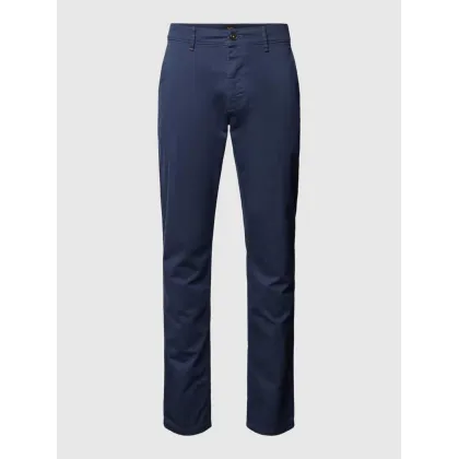 Zdjęcie Chinosy o kroju slim fit z wpuszczanymi kieszeniami w stylu francuskim