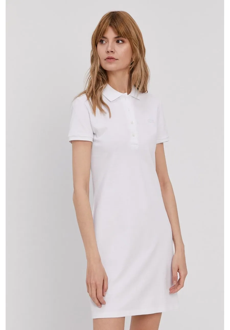 obrazek 1 Lacoste Sukienka EF5473 kolor biały mini prosta EF5473-001