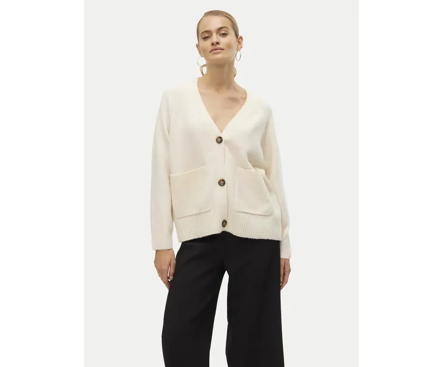 obrazek 1 Vero Moda Kardigan Boom 10320457 Beżowy Loose Fit