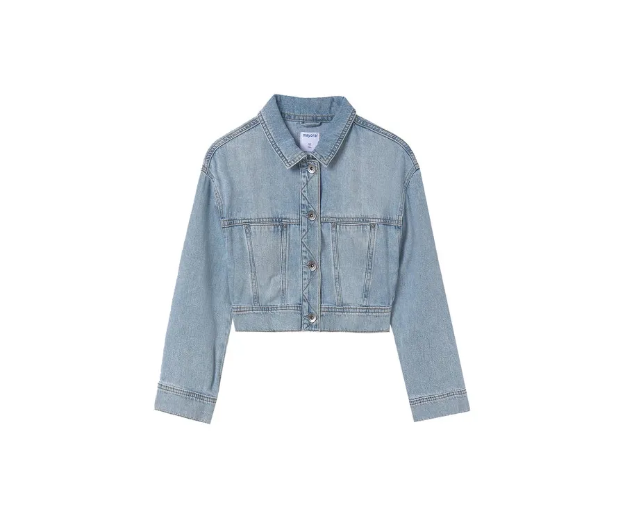 obrazek 1 Mayoral Kurtka jeansowa 6405 Niebieski Regular Fit