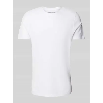 Zdjęcie T-shirt z prążkowanym okrągłym dekoltem