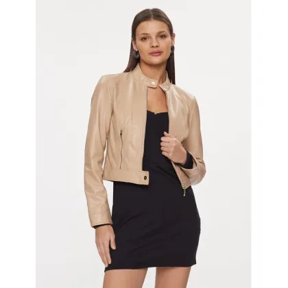 Zdjęcie Liu Jo Kurtka skórzana CA4256 P0336 Beżowy Regular Fit
