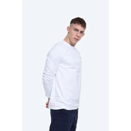 Zdjęcie Wood Wood longsleeve bawełniany Peter Longsleeve kolor biały z nadrukiem 12045402.2491-BRIGHTW