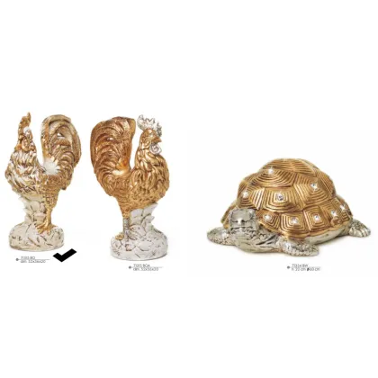 Picture Extravagant rooster figurine - Valle d'oro Patchi