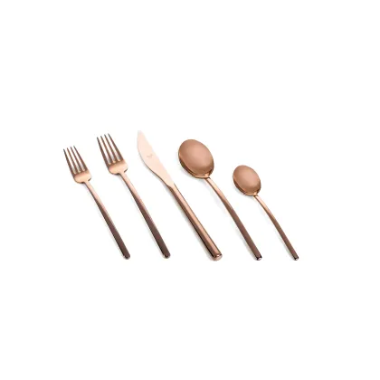 Zdjęcie Elegancka włoska łyżka do zupy Due Bronzo - 6 szt.