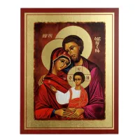 Picture Beautiful Gilded Icon of the Holy Family 20x25 cm