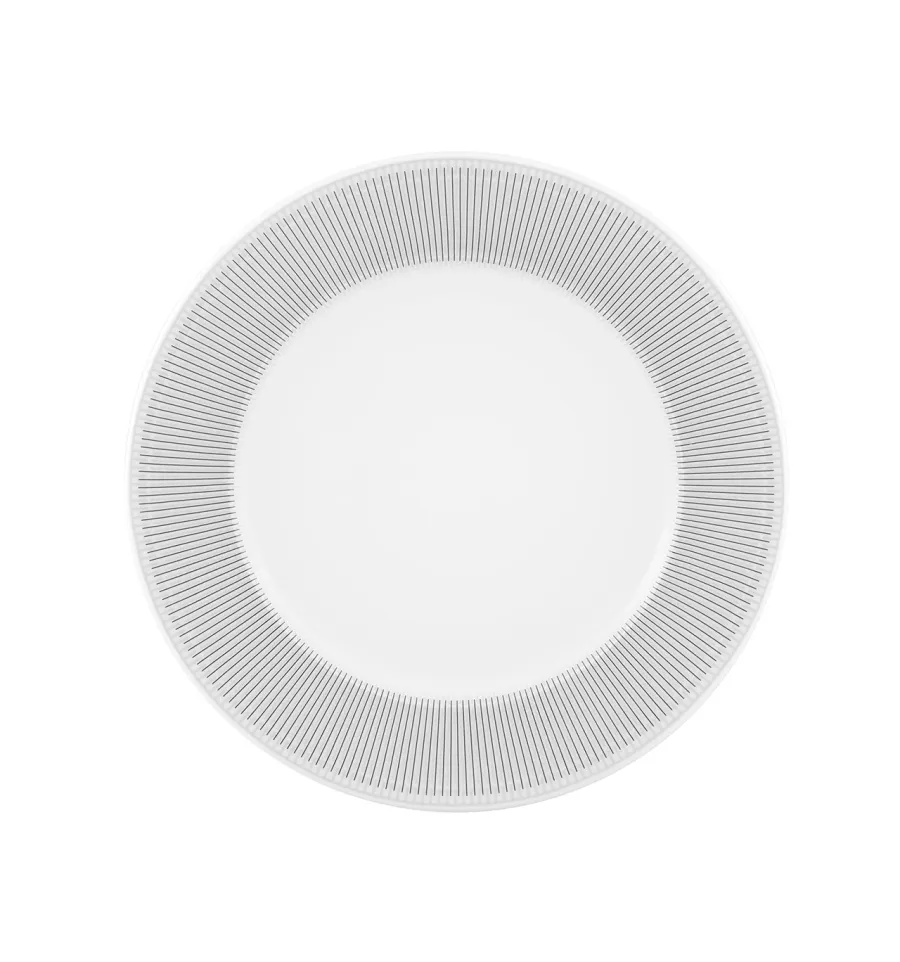 obrazek 1 Stylowy porcelanowy talerz deserowy Elegant z eleganckim szaro-czarnym motywem ozdobnym - Vista Alegre