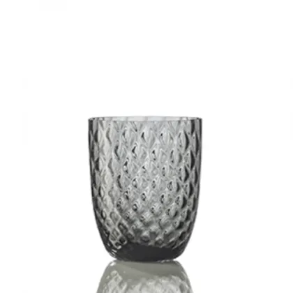 Zdjęcie Szara włoska szklanka do wody ze szkła Murano