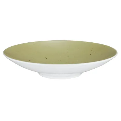 Zdjęcie Duża okrągła porcelanowa miska 28 cm w pięknym kolorze oliwki - Seltmann Weiden