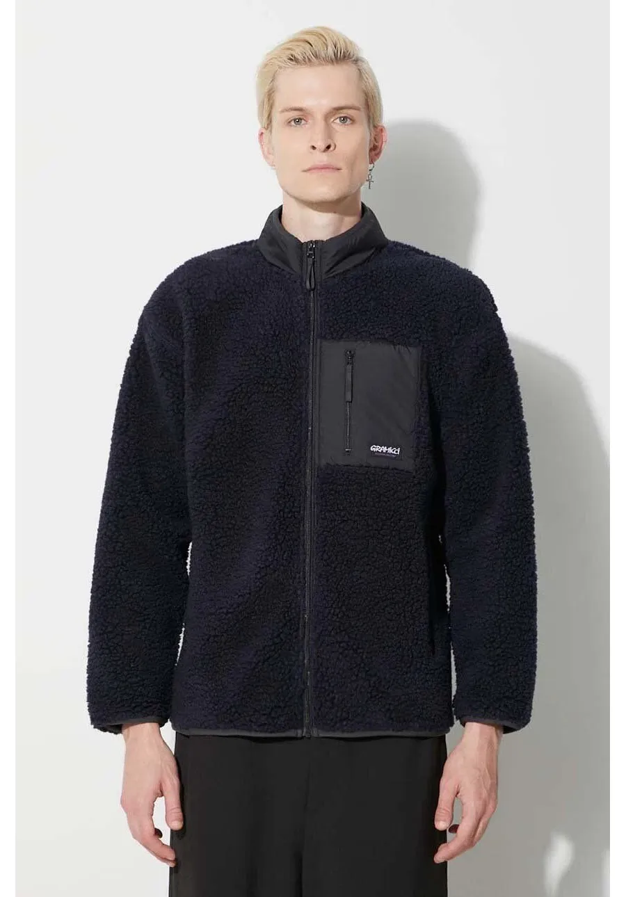obrazek 1 Gramicci bluza Sherpa męska kolor granatowy gładka G3FU.J061