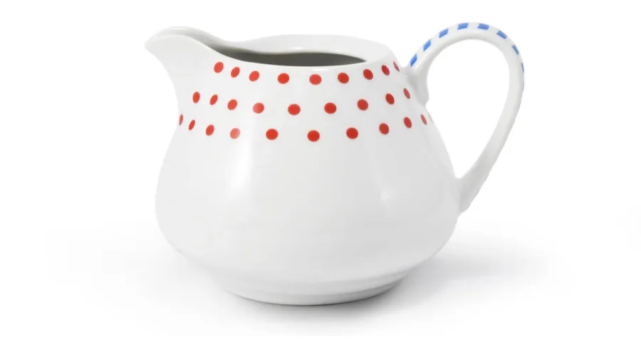 obrazek 2 Piękny porcelanowy dzbanek na mleko zdobiony subtelnym geometrycznym motywem – Leander
