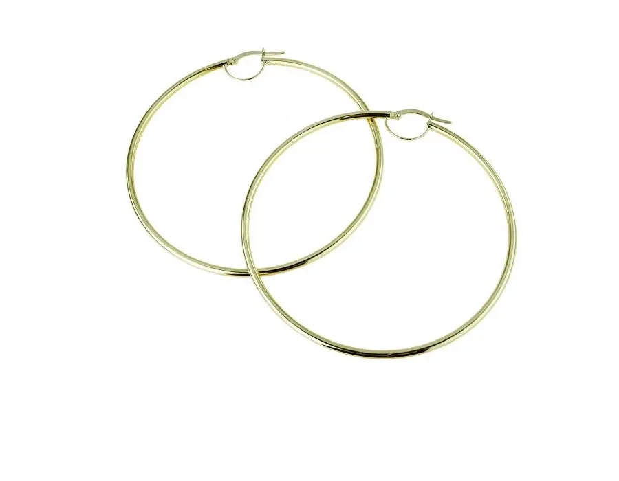 obrazek 1 Eleganckie okrągłe kolczyki dla kobiet 60 mm