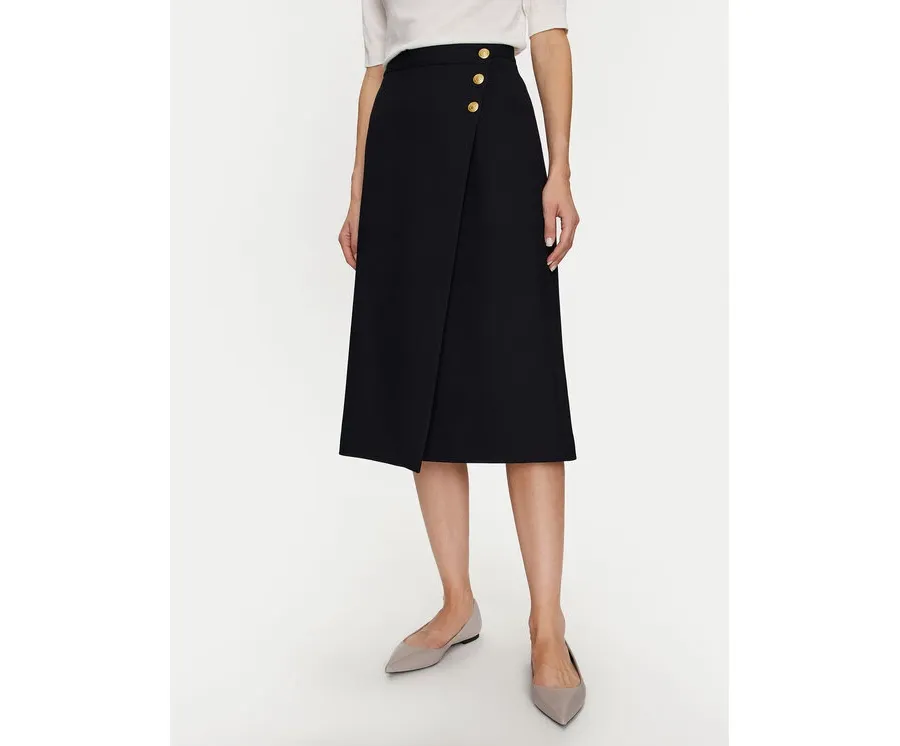 obrazek 1 Tommy Hilfiger Spódnica trapezowa WW0WW41601 Granatowy Regular Fit