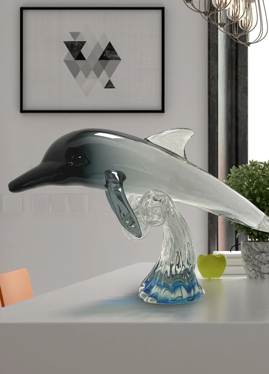 obrazek 1 Delfin w oryginalnym szkle Murano