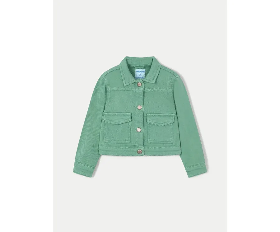 obrazek 1 Mayoral Kurtka jeansowa 3407 Zielony Regular Fit