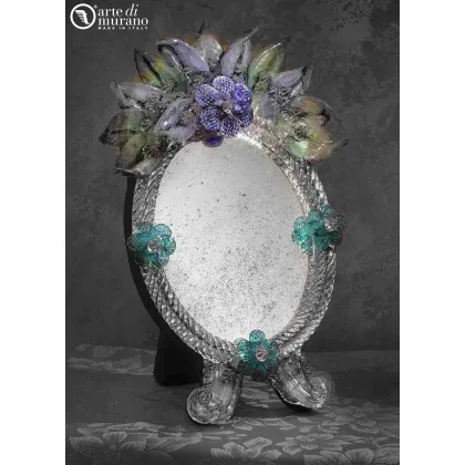 Zdjęcie Lustro stołowe ze szkła Murano - styl weneki