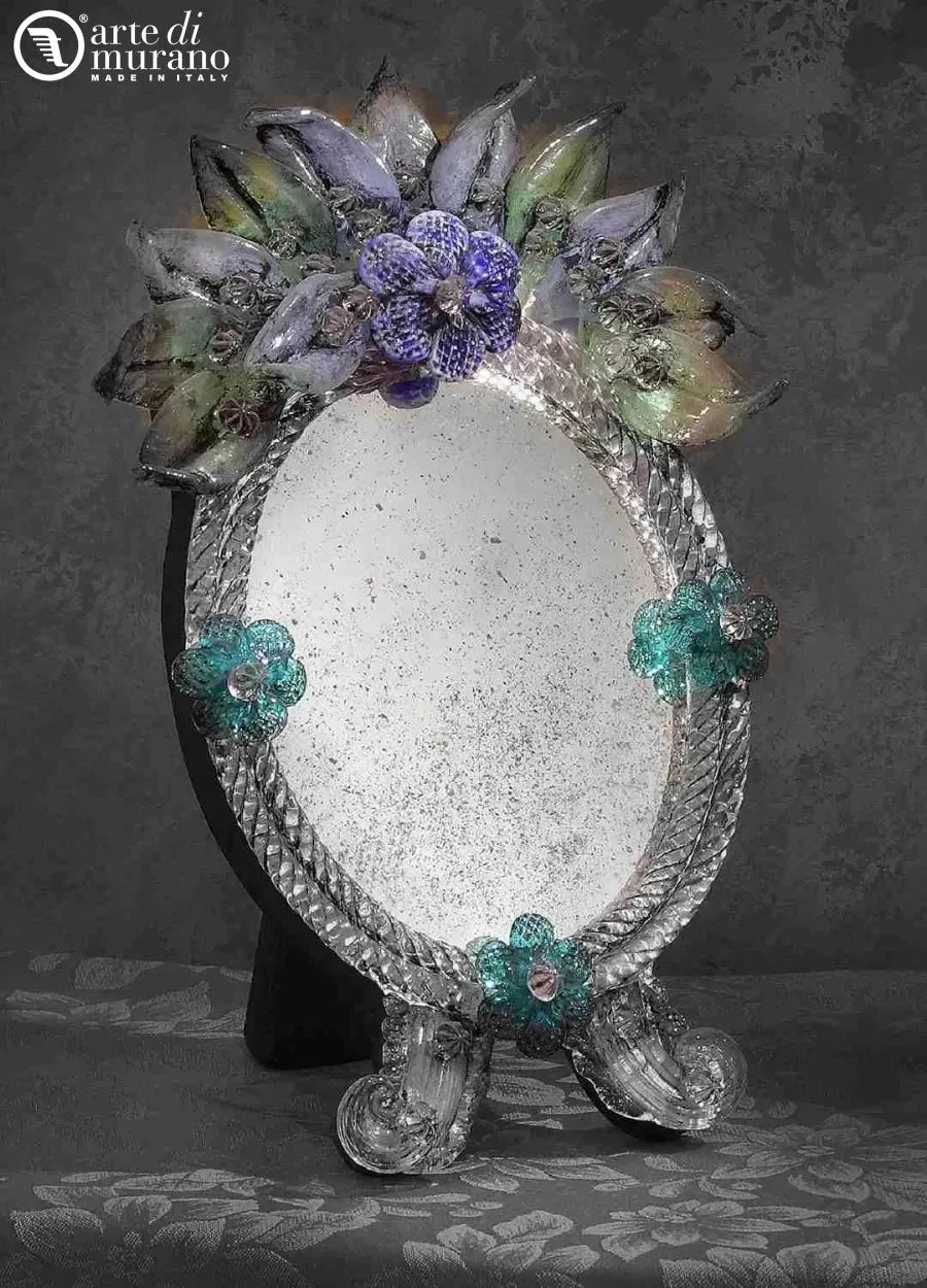 obrazek 1 Lustro stołowe ze szkła Murano - styl weneki