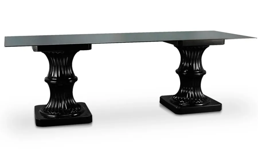 picture 1 Black table made of ceramic and crystals