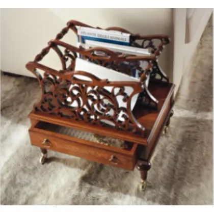 Zdjęcie Elegancki stojak na czasopisma wykonany z orzecha włoskiego