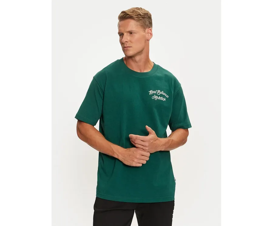 obrazek 1 New Balance T-Shirt MT43556 Zielony Regular Fit