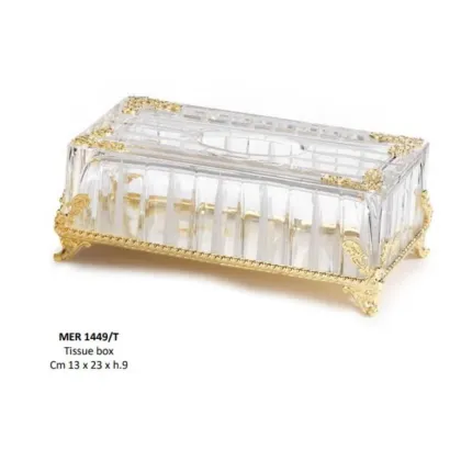 Zdjęcie Włoski pojemnik kryształowy na chusteczki