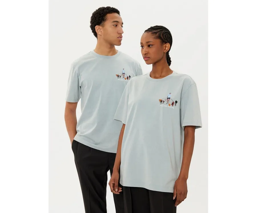 obrazek 1 Filling Pieces T-Shirt Unisex Dog Walker 7449981 Zielony Regular Fit