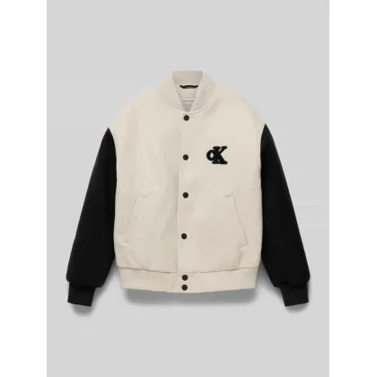 Zdjęcie Kurtka baseballowa z zapięciem na zatrzaski i wpuszczanymi kieszeniami