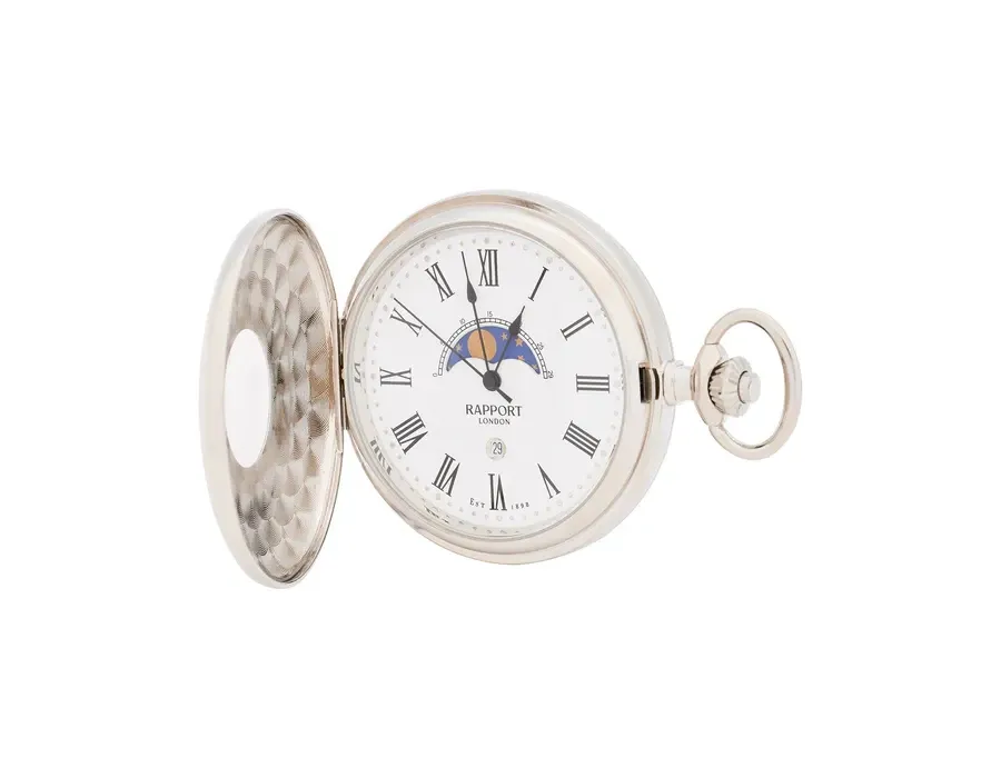 obrazek 2 Srebrny zegarek kieszonkowy - Rapport London