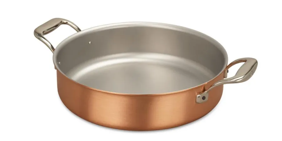 obrazek 1 Niski miedziany garnek do casserole 28 cm do zapiekania