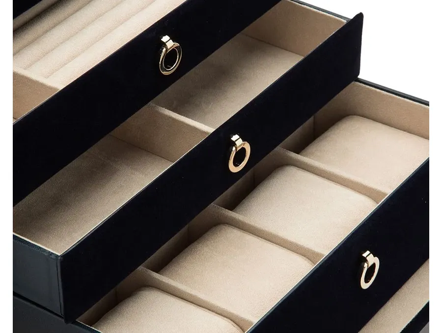obrazek 5 Piękna szkatułka Zoe Large Indigo na biżuterię