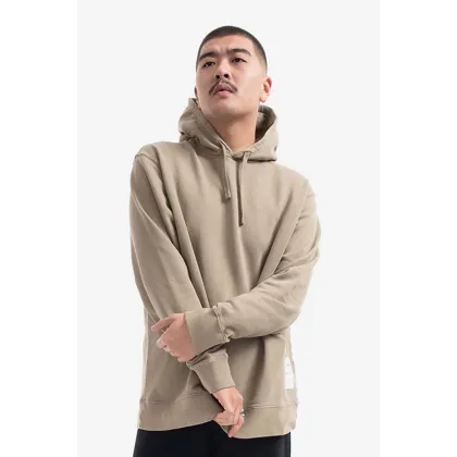 Zdjęcie Norse Projects bluza bawełniana Fraser Tab Series Sweat męska kolor bordowy z kapturem gładka N20.1282.0966-0966