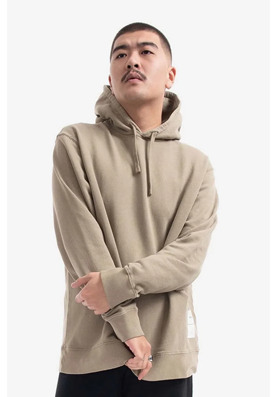 obrazek 1 Norse Projects bluza bawełniana Fraser Tab Series Sweat męska kolor bordowy z kapturem gładka N20.1282.0966-0966