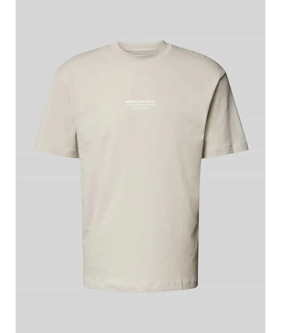 obrazek 1 T-shirt o kroju relaxed fit z czystej bawełny