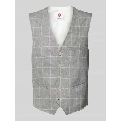 Zdjęcie Kamizelka lniana z kieszeniami z wypustką