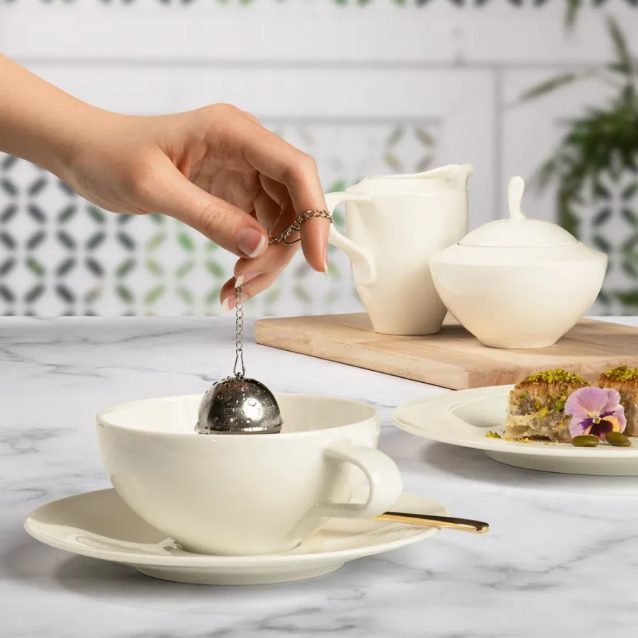 obrazek 4 Luksusowy porcelanowy talerzyk do jajek w kolorze kremowym - Seltmann Weiden