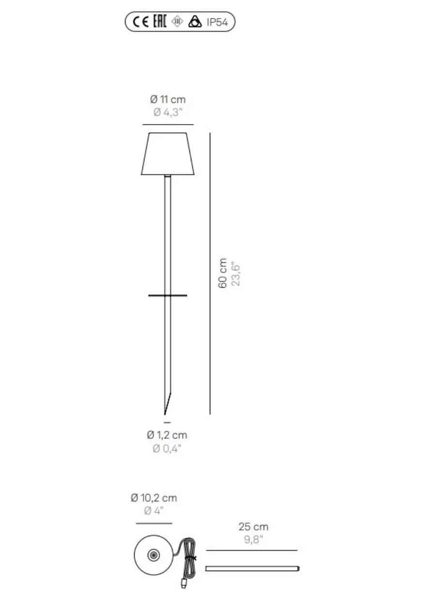 obrazek 2 Włoska bezprzewodowa lampa ogrodowa