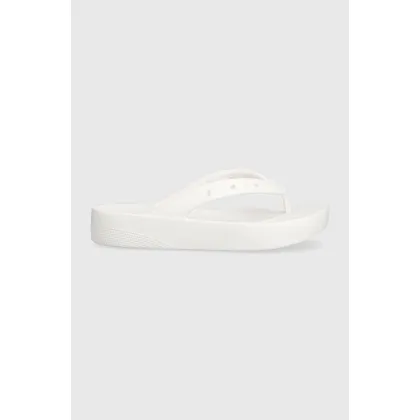 Zdjęcie Crocs japonki Classic Platform Flip damskie kolor biały na platformie 207714